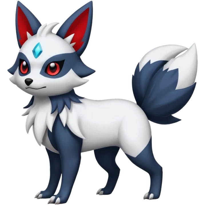 Poochyena-Zorua-Zangoose-Absol-Umbreon-fusion (full body) emoji