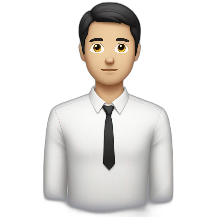 faceless 25yo white male with black hair emoji