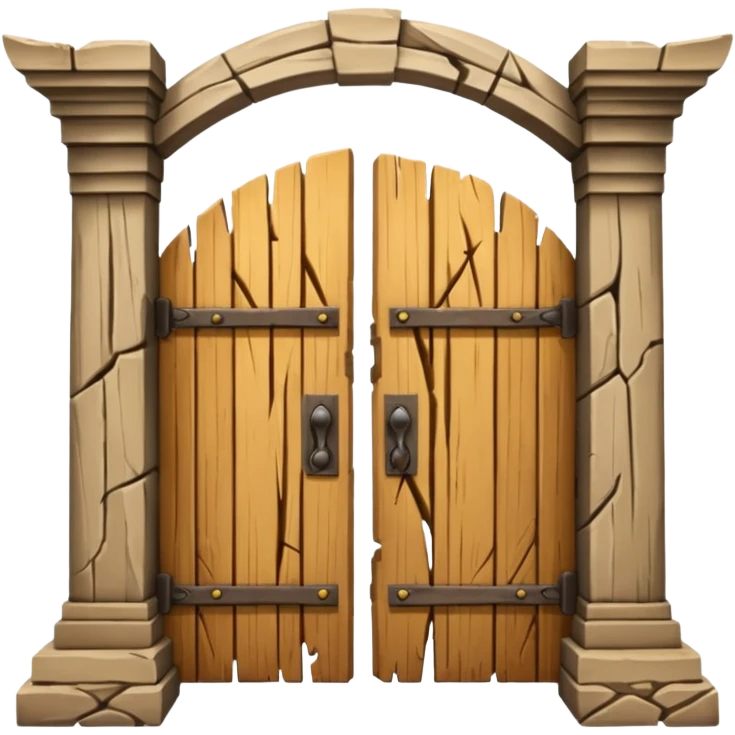 Cracked Temple Gate wood emoji