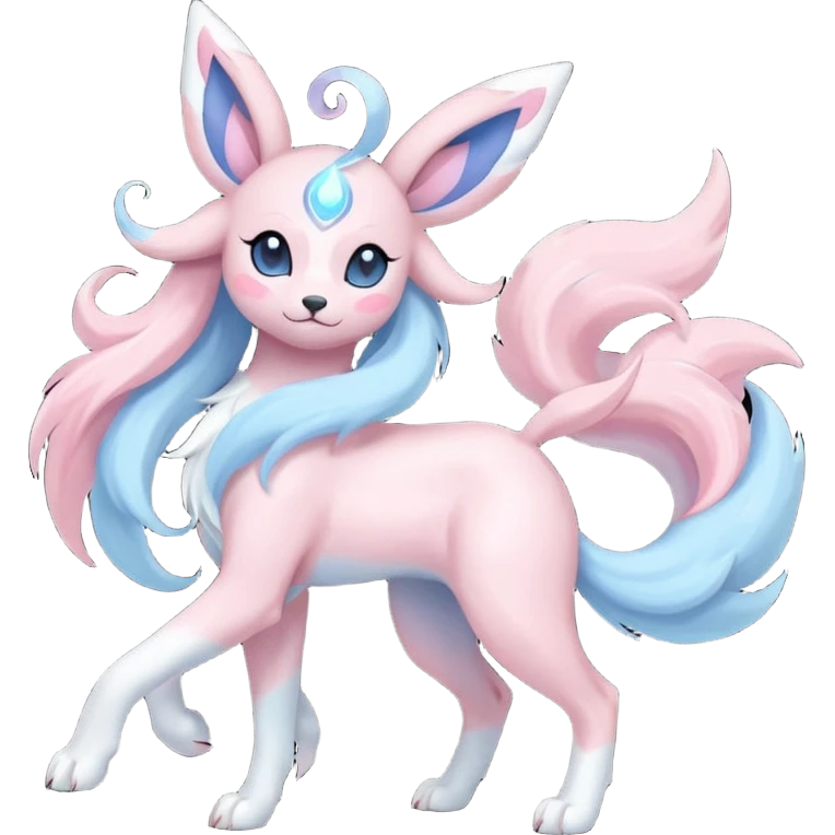 Pastel Lunar Celestial Absol-Sylveon-Umbreon-fusion (full body) emoji