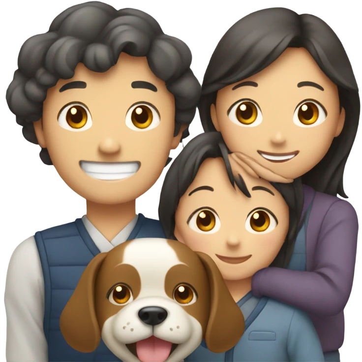 japanese family with dog emoji