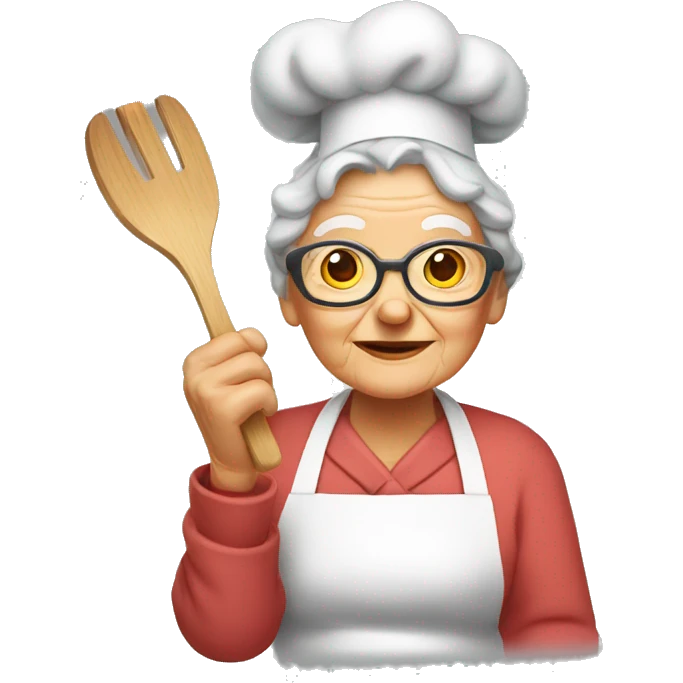 crossed hand cooking grandma emoji