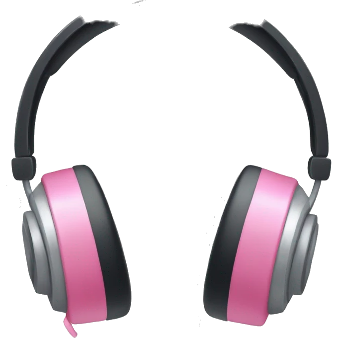 headphones with pink bows on them emoji