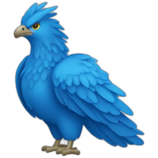 Bleu Phoenix simple icon profille, simple one color ! emoji