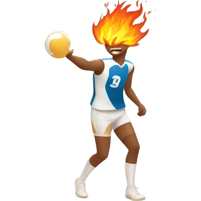 Volleyball fire emoji