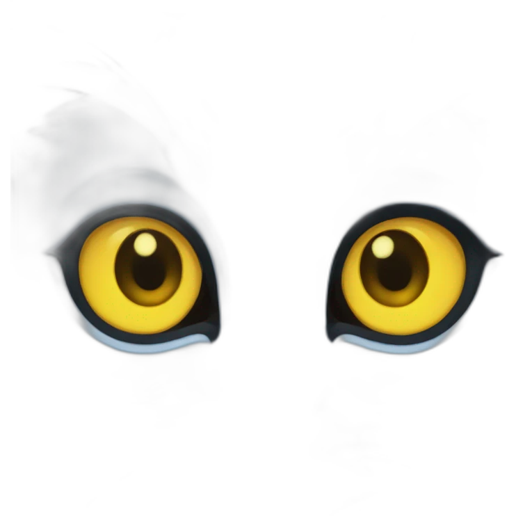 Blue Cat yellow eyes emoji