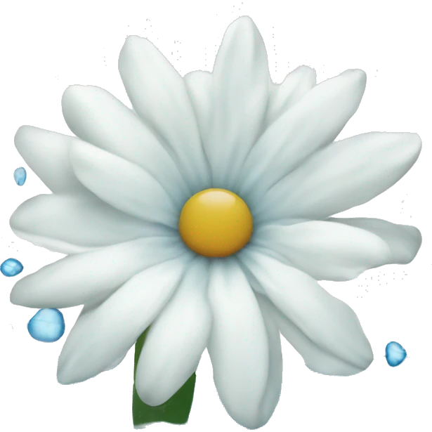Water and white flower emoji