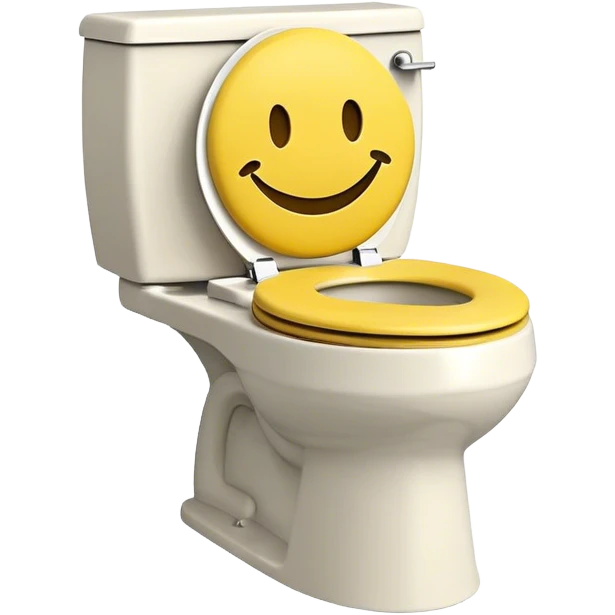 Smiley face on toliet emoji