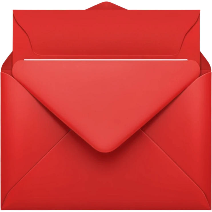 red greeting card with envelope emoji