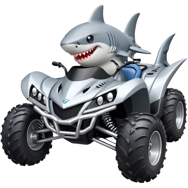 atv quad banshee front with a smile shark integrate emoji