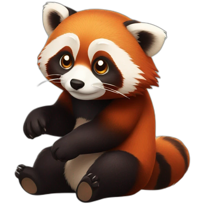 shrugging red panda emoji