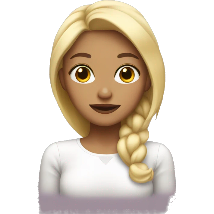 Blonde Girl with Heart eyes  emoji