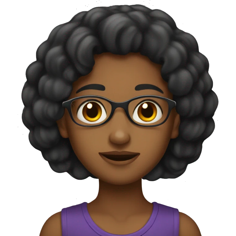 nena de pelo negro  emoji