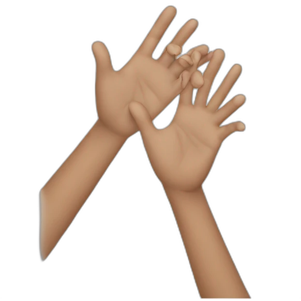 two hands doing () emoji