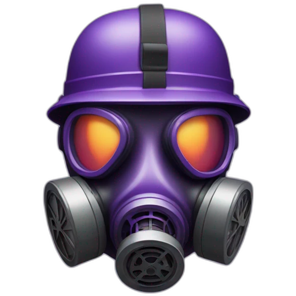 gas mask guy in purple and fire emoji