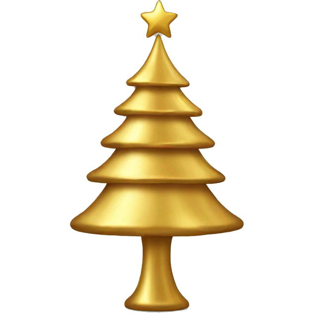 Gold christmas tree emoji