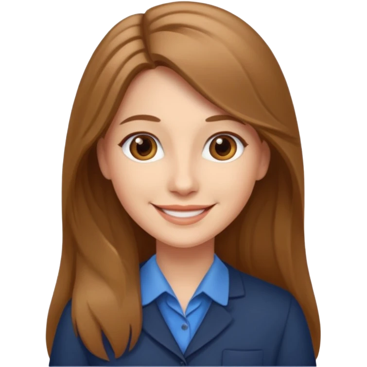 Красивая учительница с русыми волосами длинными emoji