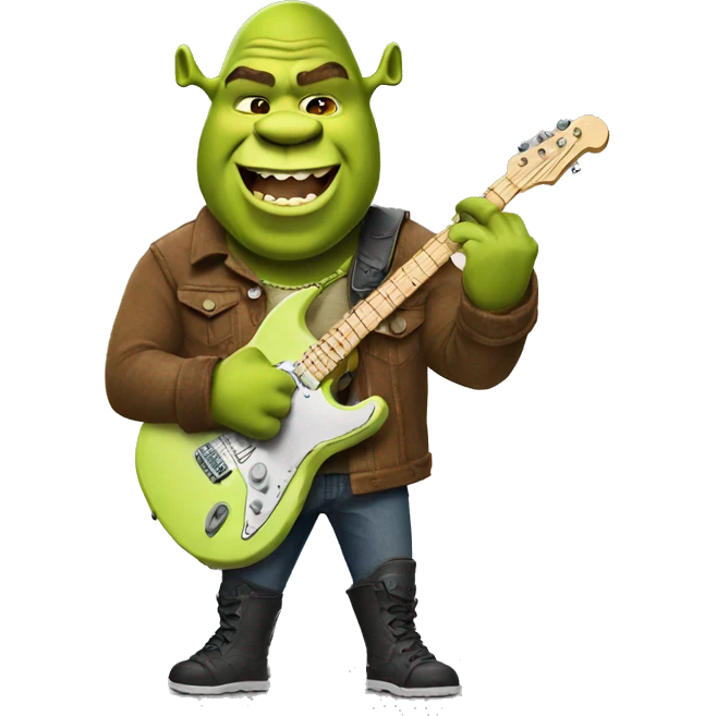 Shrek as rock star emoji