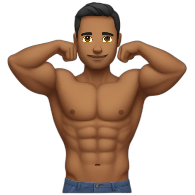 shoulders and abs emoji