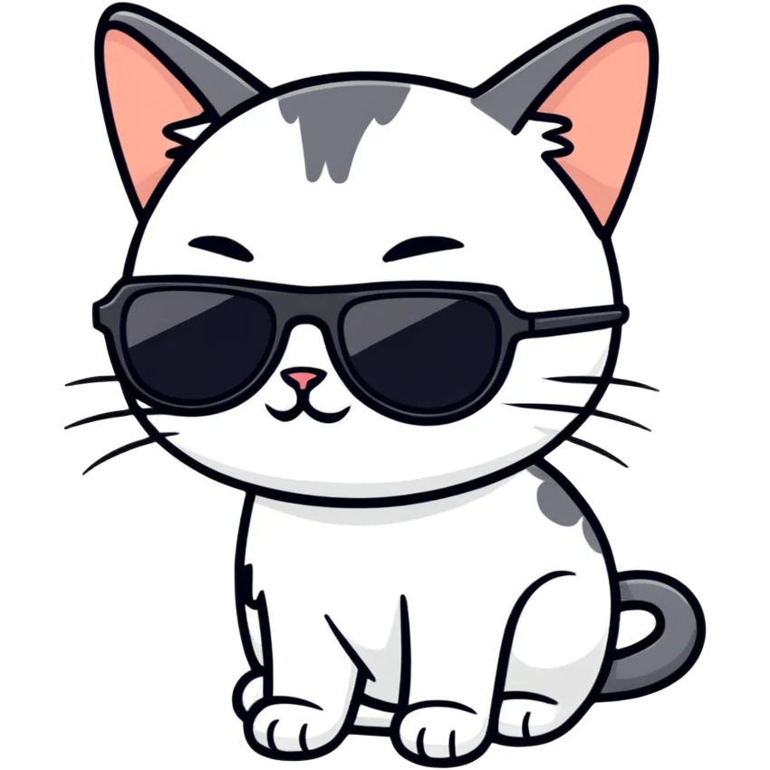 Cat with sunglasses emoji