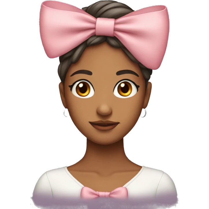 pretty girl with bow on head emoji