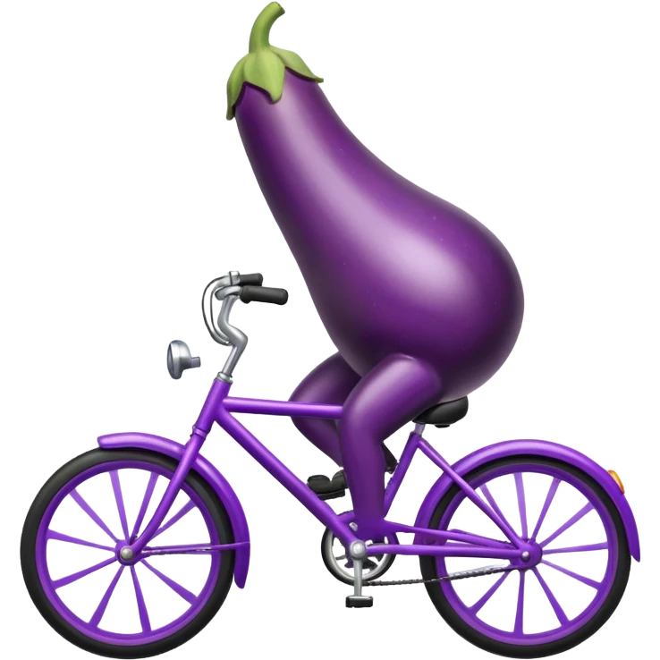 eggplant on bike emoji