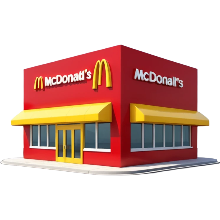 3d McDonald's building emoji