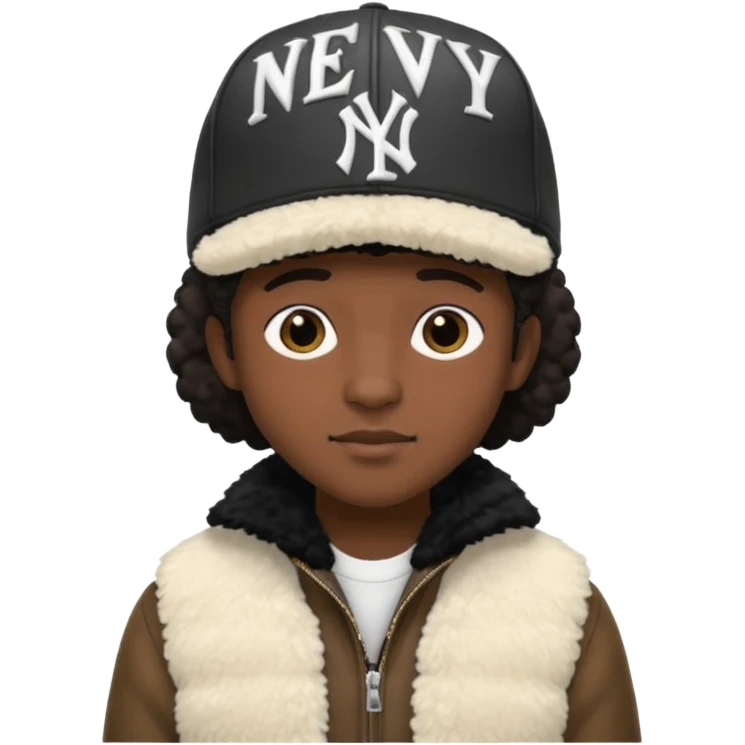 Cappellino New Era New York nero e persona con giubbotto di pecora emoji