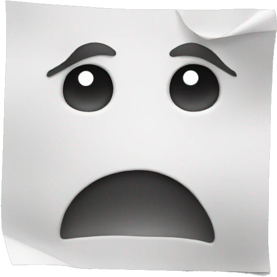 a square sheet of paper with text written very badly emoji