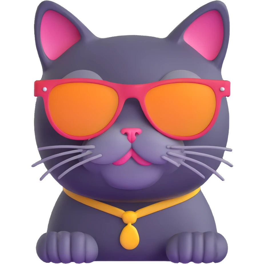 cat wearing sunglasses emoji