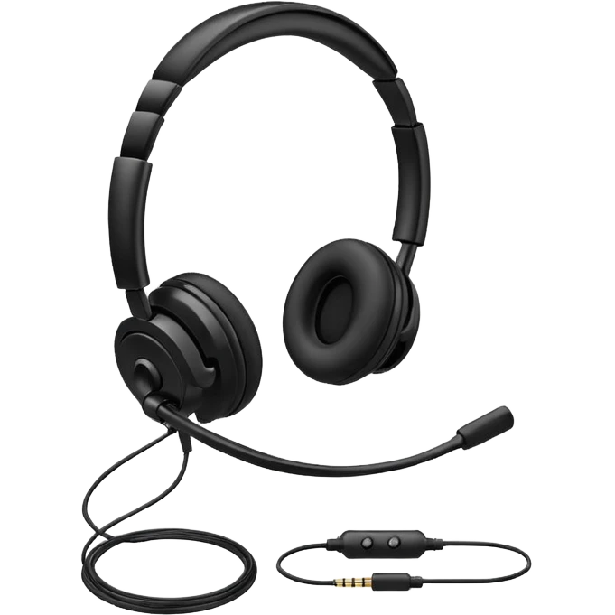 modern headset with microphone emoji