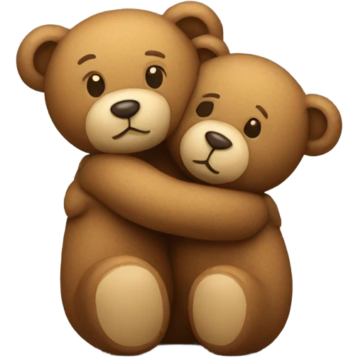 Teddy hugging another teddy emoji