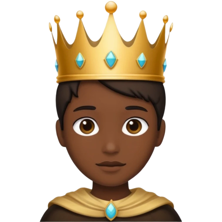 silhouette with a crown above the head emoji