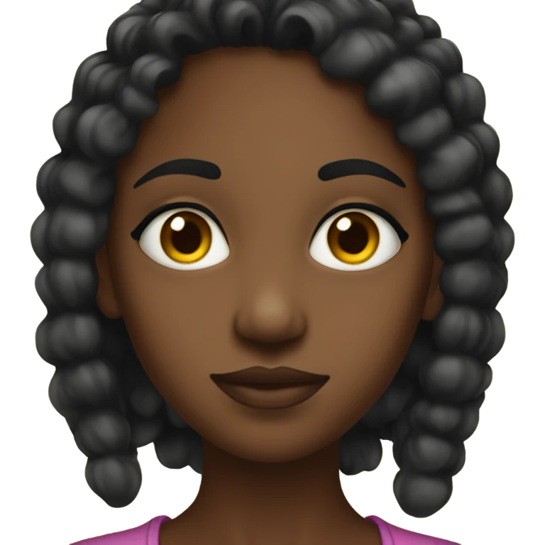 Side eye black girl emoji