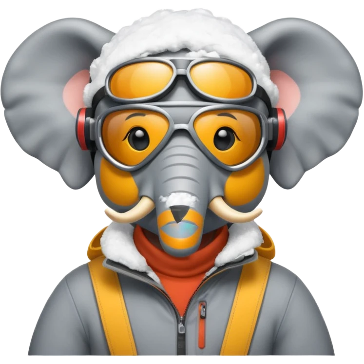 skiing elephans emoji