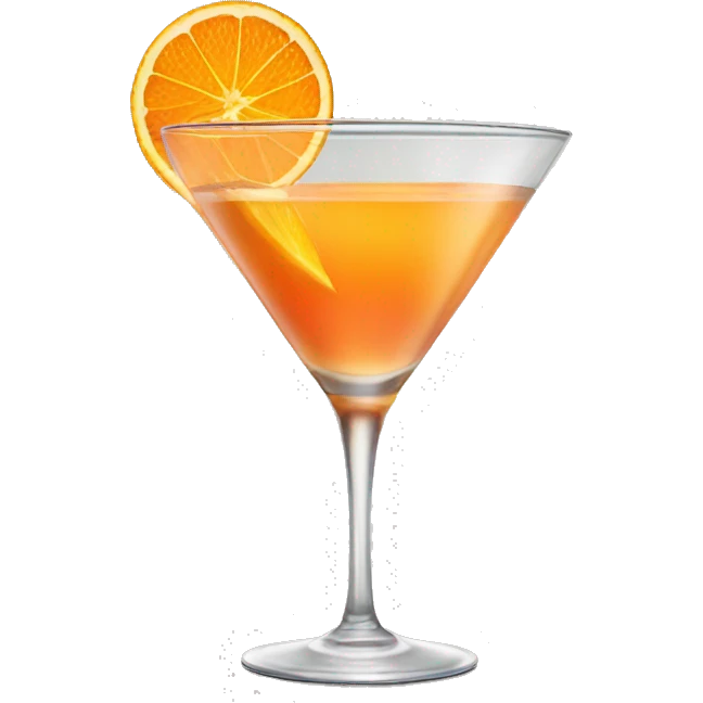cocktail with orange slice emoji