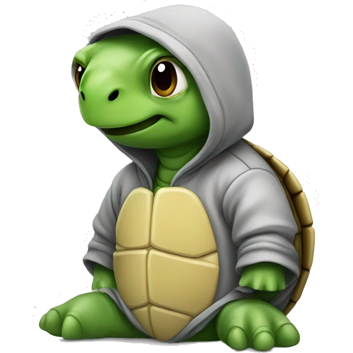 Turtle with a hoodie  emoji