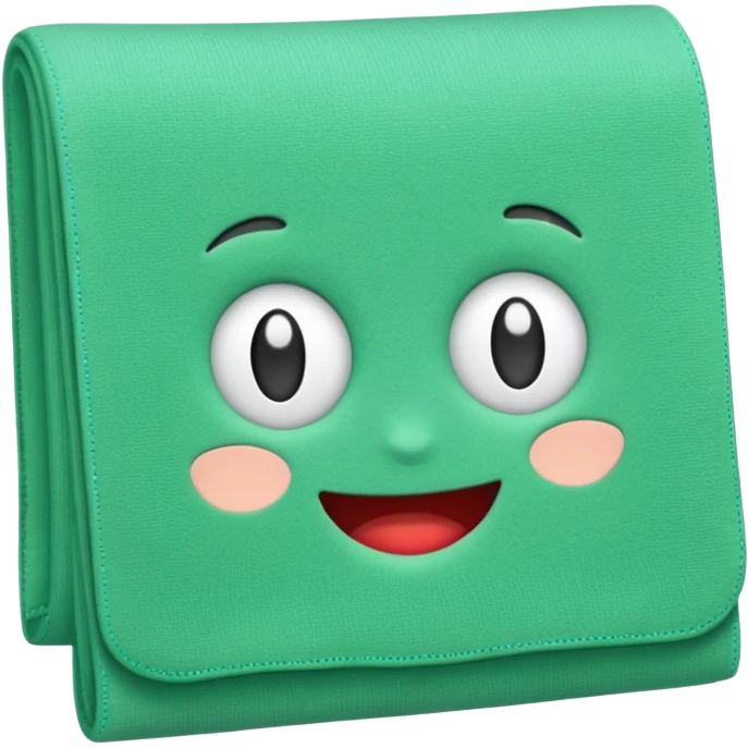 green microfiber cloth cleaner emoji