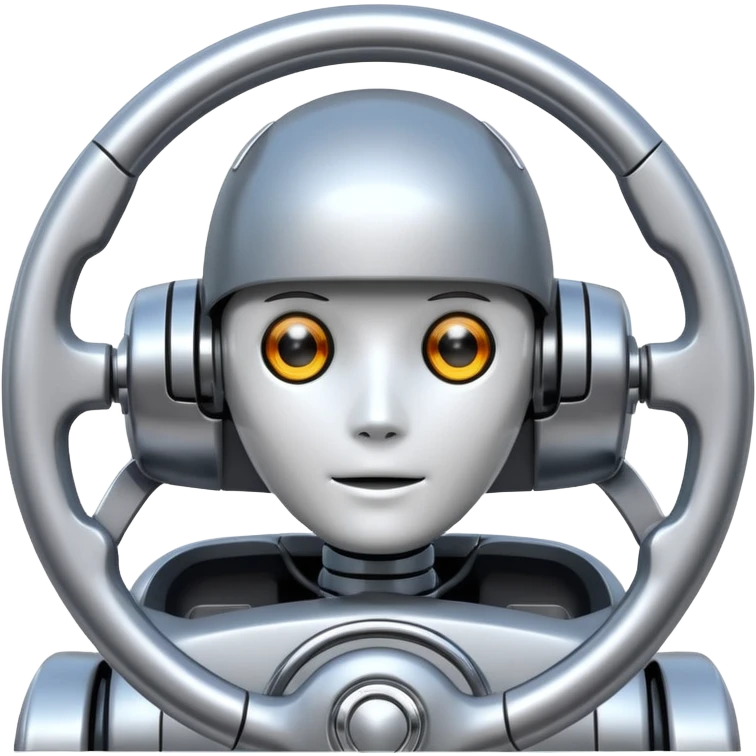 steering wheel ai robot emoji