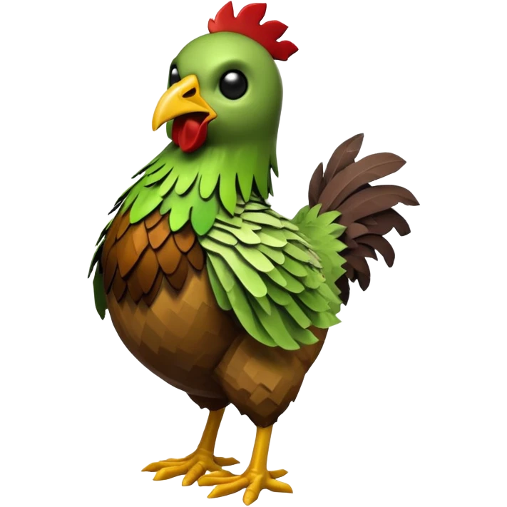 Minecraft zombie riding a chicken emoji