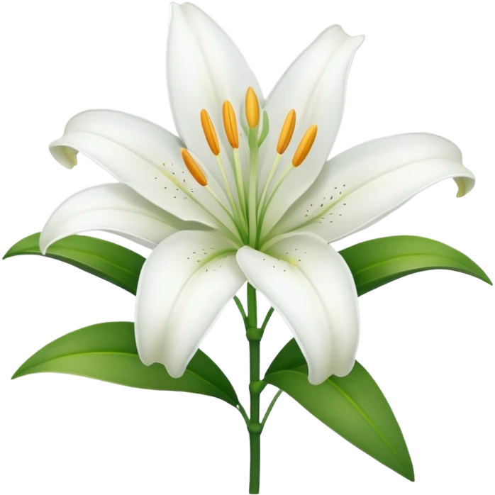 White lily  emoji