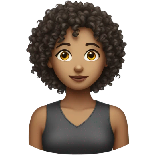a curly haired girl emoji