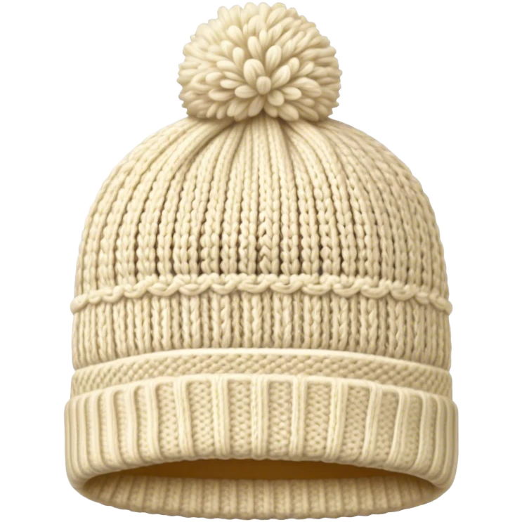 Knitted hat cream emoji
