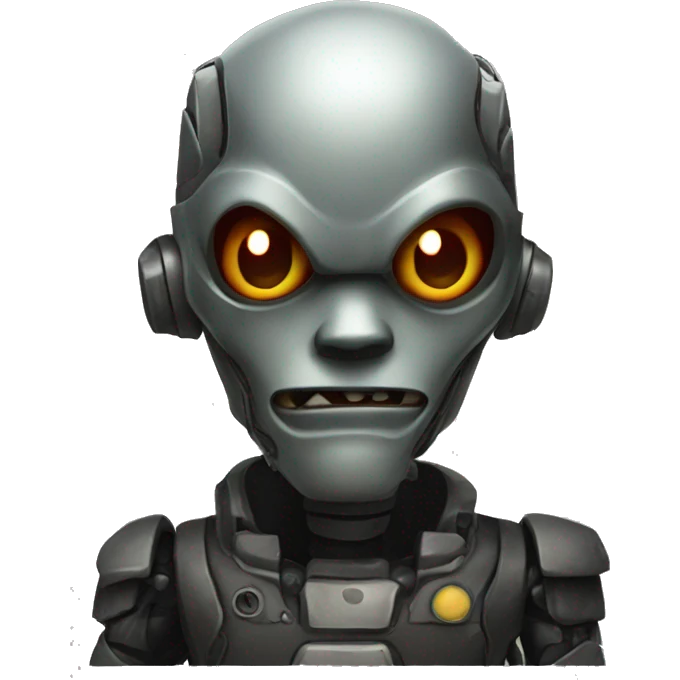 bot with menacing look emoji