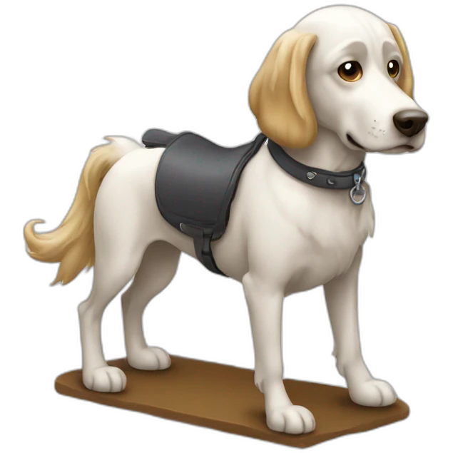 chien sur cheval emoji