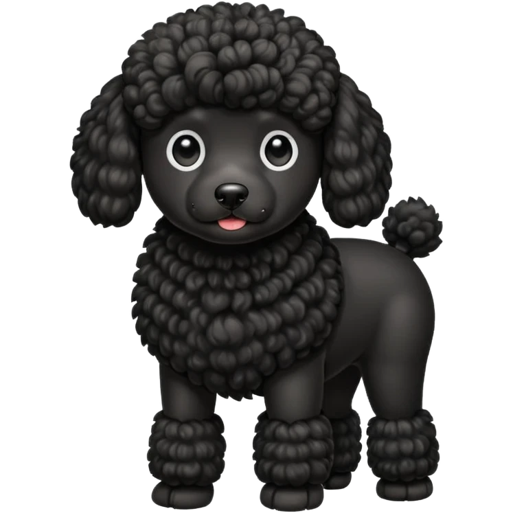 Black poodle  emoji