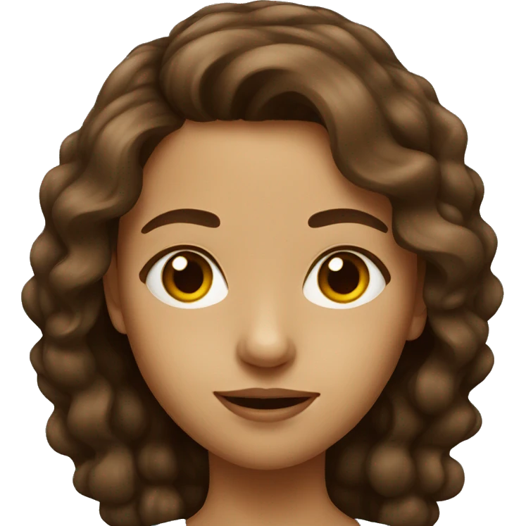 brown haired girl portrait emoji