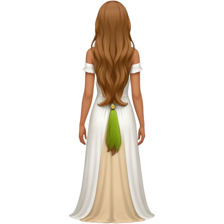 anonymous  female person standing ,view from the back emoji