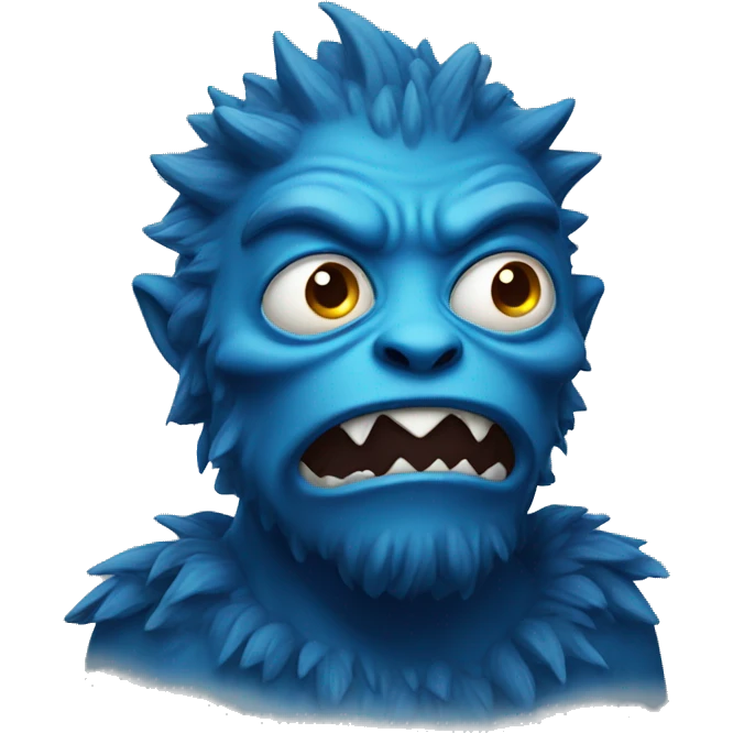 A monster color blue emoji