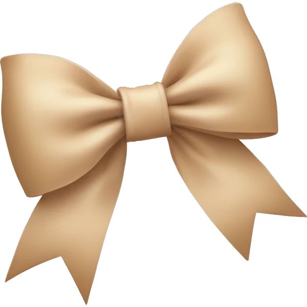 cute beige bow emoji